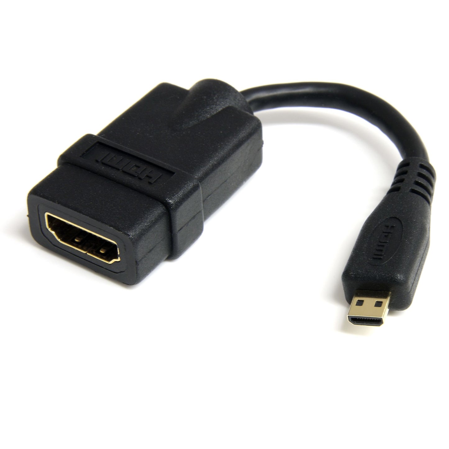 StarTech.com - Adaptador Micro HDMI a HDMI - Vídeo 4K 30Hz -Cable Adaptador Dongle Micro HDMI Tipo D de Alta Velocidad a HDMI 1.4 - para Monitores o TV HDMI Ultra HDs - Macho a Hembra