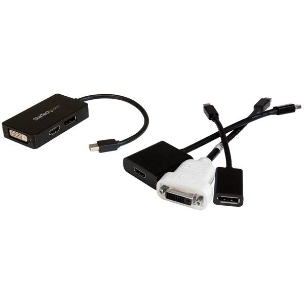 StarTech.com - Adaptador de vídeo externo triple head Mini DisplayPort a DVI HDMI y DP conversor