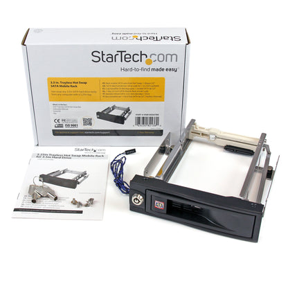 StarTech.com - Rack Móvil Aluminio para Disco Duro HDD SATA de 3 5" Pulgadas sin Bandeja Bahía de 5 25"