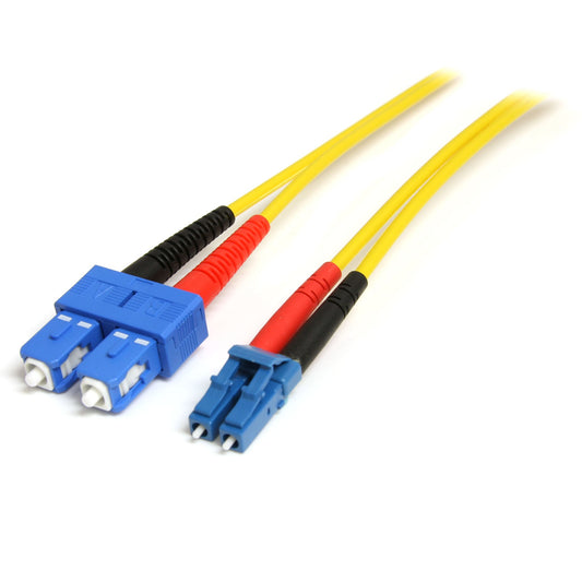 StarTech.com - Cable Adaptador de Red de 1m Monomodo Dúplex Fibra Óptica LC-SC - Patch Duplex Modo Sencilla