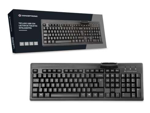 Conceptronic - CKBESMARTID teclado USB QWERTY Español Negro