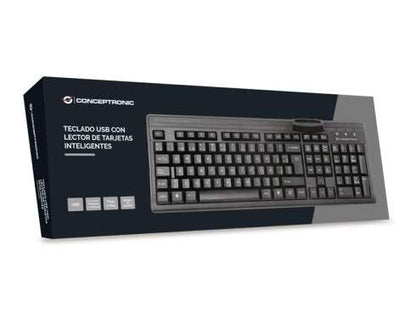 Conceptronic - CKBESMARTID teclado USB QWERTY Español Negro