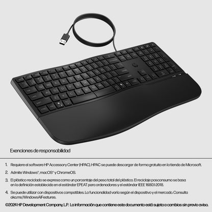 HP - 485 Comfort Wired Keyboard