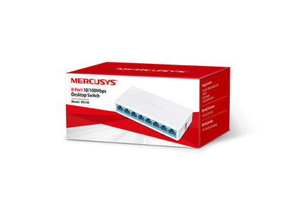 Mercusys - MS108 switch No administrado Fast Ethernet (10/100) Blanco