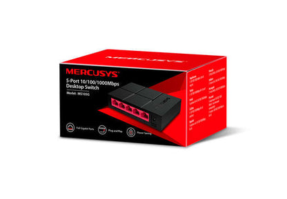 Mercusys - MS105G switch No administrado Gigabit Ethernet (10/100/1000) Negro