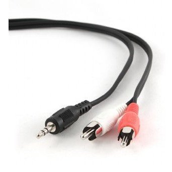 Gembird - 1.5m  3.5mm/2xRCA  M/M cable de audio 1 5 m 3 5mm Negro  Rojo  Blanco