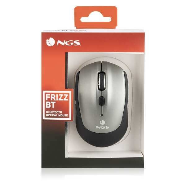 NGS Frizz Dual Raton Inalambrico USB 1600dpi - 5 Botones - Tecnologia Bluetooth - Uso Diestro - Color Gris/Negro 1 pieza(s)