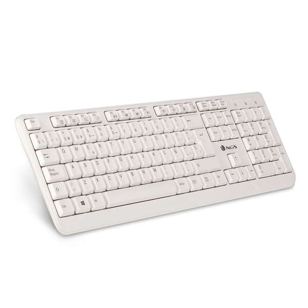 NGS - Spike teclado USB QWERTY Blanco