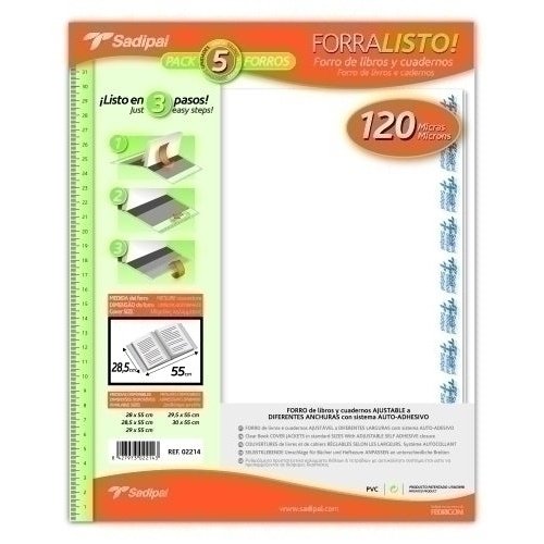 Sadipal - FORRO AJUST.SADIPAL 28 5x55 PVC B/5