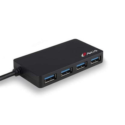 NGS - iHub 3.0 USB 3.2 Gen 1 (3.1 Gen 1) Type-A 5000 Mbit/s Negro