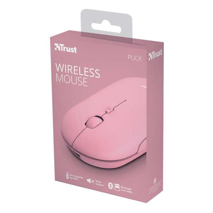 Trust - Puck ratón Oficina Ambidextro RF Wireless + Bluetooth Óptico 1600 DPI