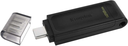 Kingston Technology - DataTraveler 70 unidad flash USB 128 GB USB Tipo C 3.2 Gen 1 (3.1 Gen 1) Negro