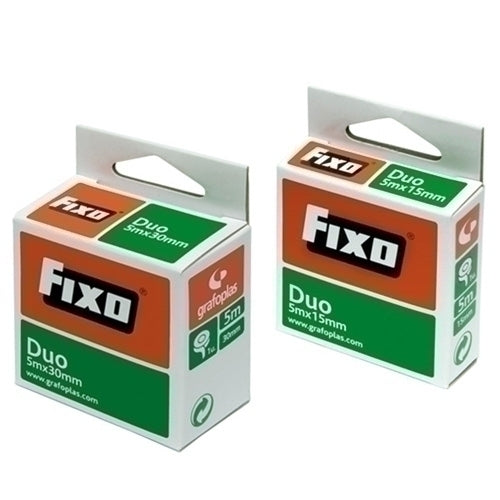 Fixo - CINTA DOBLE CARA FIXO DUO 5x15 75600300 Pack 10 Unid.