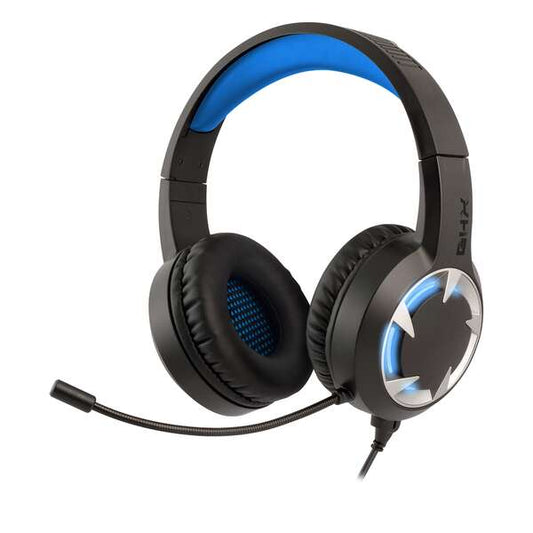 NGS GHX-510 Auriculares Gaming con Microfono USB 2.0 - Microfono Flexible - Iluminacion LED Azul - Altavoces de 40 mm - Diadema Ajustable - Compatible con PC, PS4 y Xbox One - Color Negro 1 pieza(s)