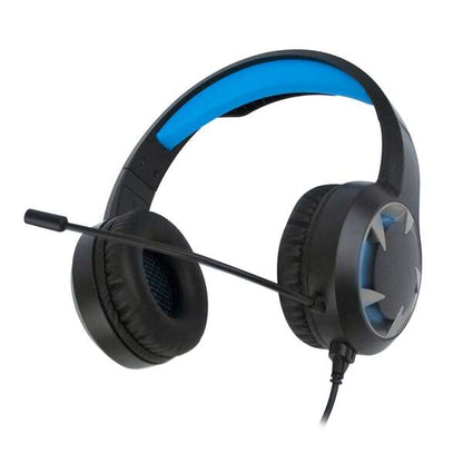 NGS GHX-510 Auriculares Gaming con Microfono USB 2.0 - Microfono Flexible - Iluminacion LED Azul - Altavoces de 40 mm - Diadema Ajustable - Compatible con PC, PS4 y Xbox One - Color Negro 1 pieza(s)