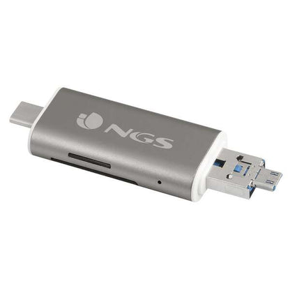 NGS - ALLYREADER USB/Micro-USB Gris  Color blanco lector de tarjeta