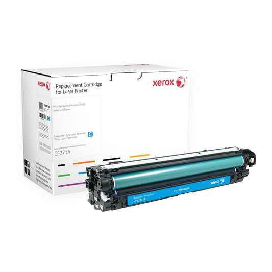 Xerox - Cartucho de tóner cian. Equivalente a HP CE271A. Compatible con HP Colour LaserJet CP5525