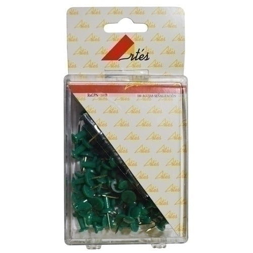 Artes - AGUJA SEÑALIZ.PUSH-PIN ARTES 100  VERDES