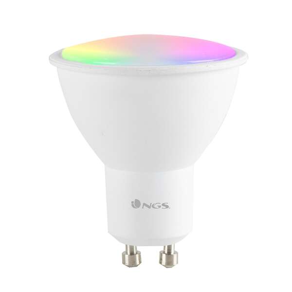 NGS Gleam 510c Bombilla LED GU10 5W Inteligente - WiFi - 430lm - Iluminacion RGB Regulable - Tecnologia Ecologica 1 pieza(s)