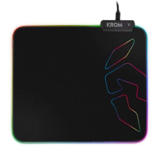 Krom - Knout RGB Alfombrilla de ratón para juegos Negro