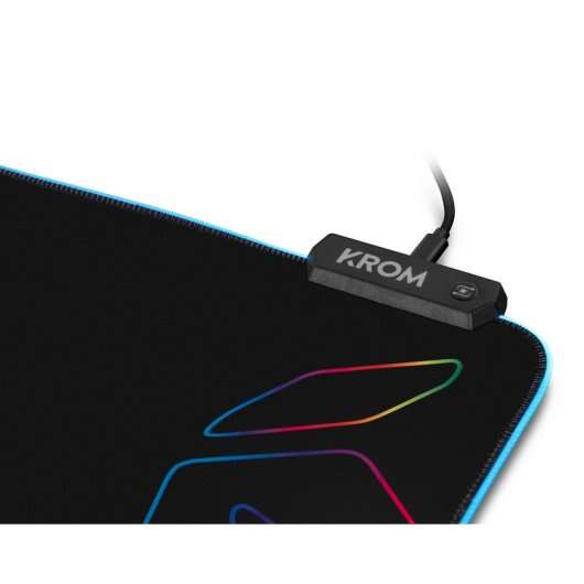 Krom - Knout RGB Alfombrilla de ratón para juegos Negro