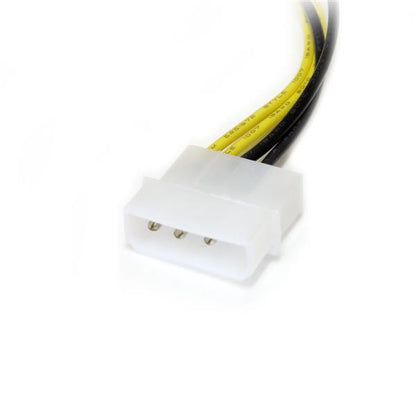 StarTech.com - Cable de 15cm Adaptador de Alimentación de LP4 a PCI Express PCIe de 8 Pines para Tarjeta Gráfica