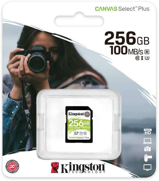 Kingston Technology - Canvas Select Plus 256 GB SDXC UHS-I Clase 10