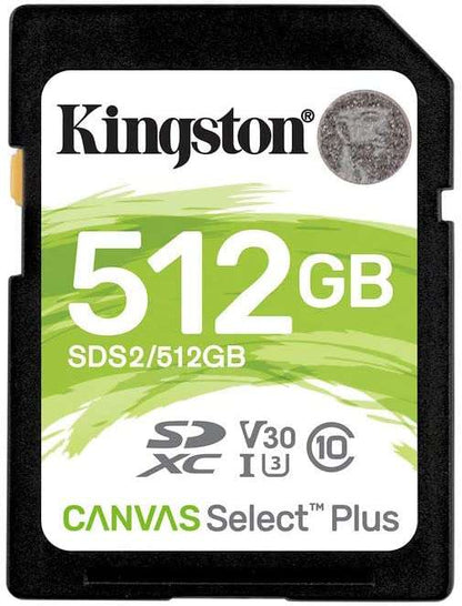 Kingston Technology - Canvas Select Plus 512 GB SDXC UHS-I Clase 10