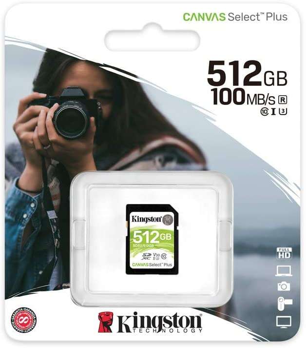 Kingston Technology - Canvas Select Plus 512 GB SDXC UHS-I Clase 10