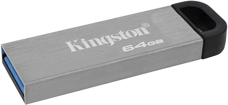 Kingston Technology - DataTraveler Kyson unidad flash USB 64 GB USB tipo A 3.2 Gen 1 (3.1 Gen 1) Plata