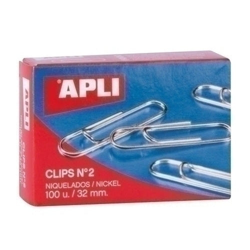 APLI - CLIP APLI Nº2 (32 mm) NIQ.Cj.100 - Pack 10 Unidades - 11711