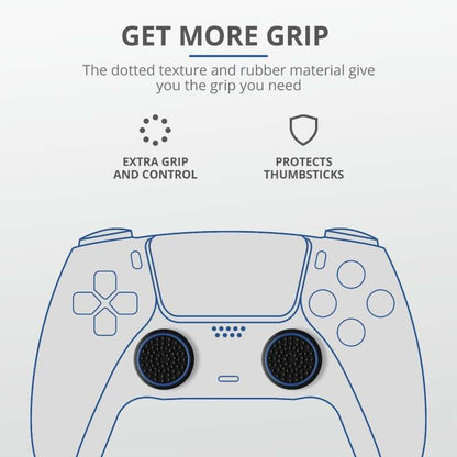 Trust Gaming GXT 266 Pack de 4 Grips para Mando PS5 - 2 Blancos que Brillan en la Oscuridad y 2 Negros 1 pieza(s)