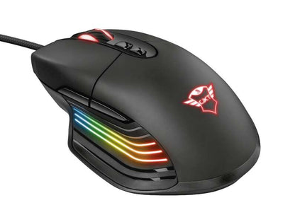 Trust Gaming GXT 940 Xidon Raton USB 10000dpi - 5 Botones Programables - Iluminacion RGB - Cable Trenzado de 1.80m - Uso Diestro - Color Negro 1 pieza(s)