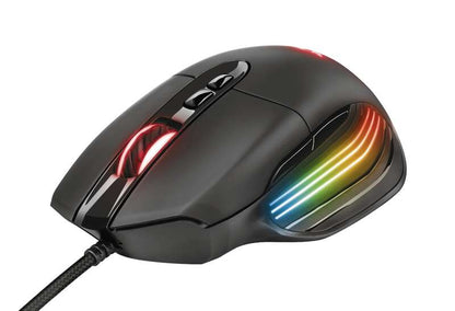 Trust Gaming GXT 940 Xidon Raton USB 10000dpi - 5 Botones Programables - Iluminacion RGB - Cable Trenzado de 1.80m - Uso Diestro - Color Negro 1 pieza(s)