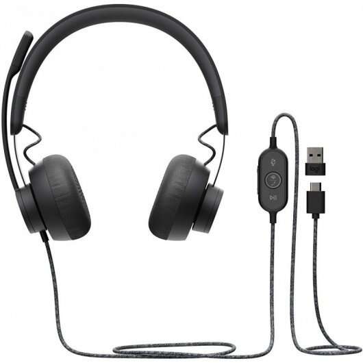 Logitech - Zone Auriculares Alámbrico Diadema Llamadas/Música USB Tipo C Grafito