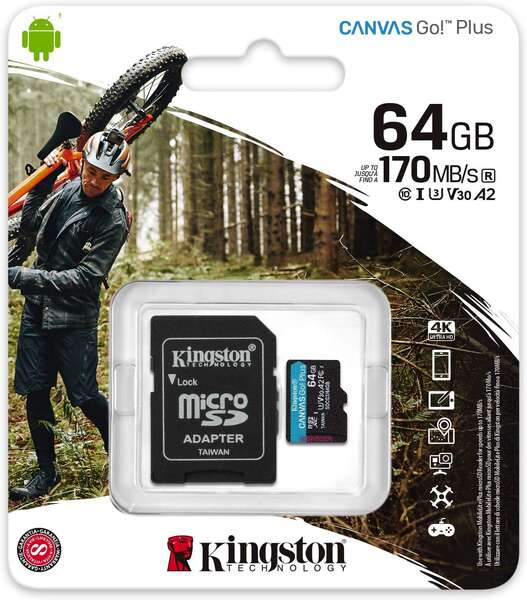 Kingston Technology - Canvas Go! Plus 64 GB MicroSD UHS-I Clase 10