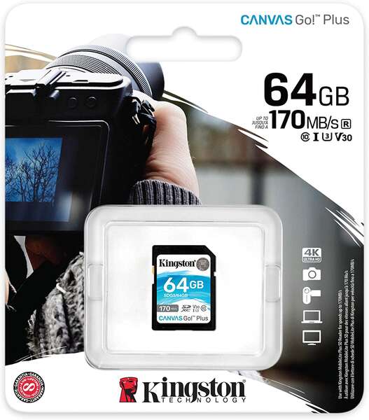 Kingston Technology - Canvas Go! Plus 64 GB SD UHS-I Clase 10