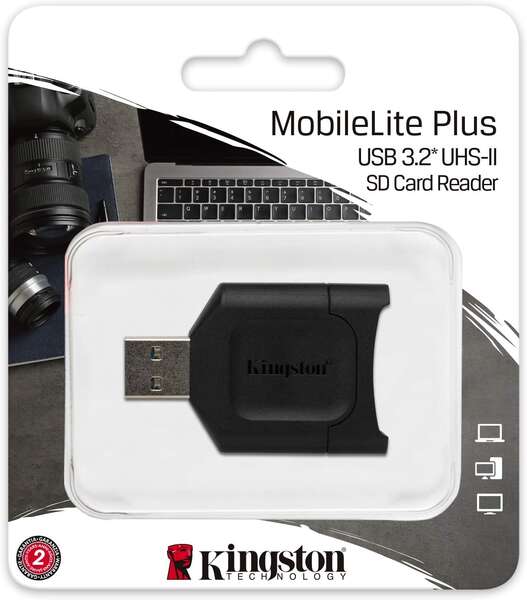 Kingston Technology - MobileLite Plus lector de tarjeta USB 3.2 Gen 1 (3.1 Gen 1) Type-A Negro