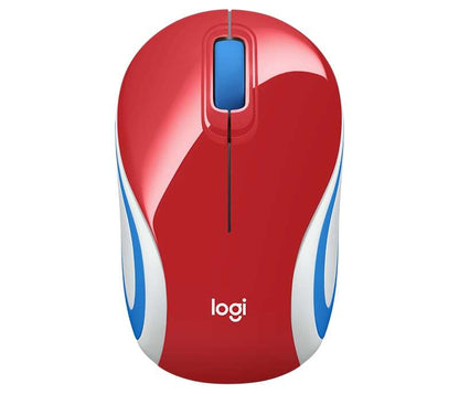 Logitech M187 Raton Inalambrico USB 1000dpi - 3 Botones - Uso Ambidiestro - Color Rojo 1 pieza(s)