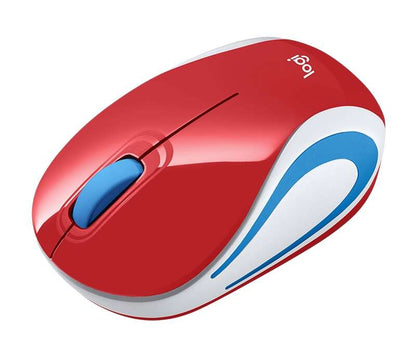 Logitech M187 Raton Inalambrico USB 1000dpi - 3 Botones - Uso Ambidiestro - Color Rojo 1 pieza(s)