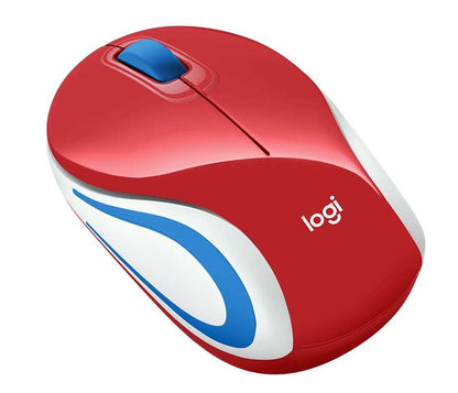 Logitech M187 Raton Inalambrico USB 1000dpi - 3 Botones - Uso Ambidiestro - Color Rojo 1 pieza(s)