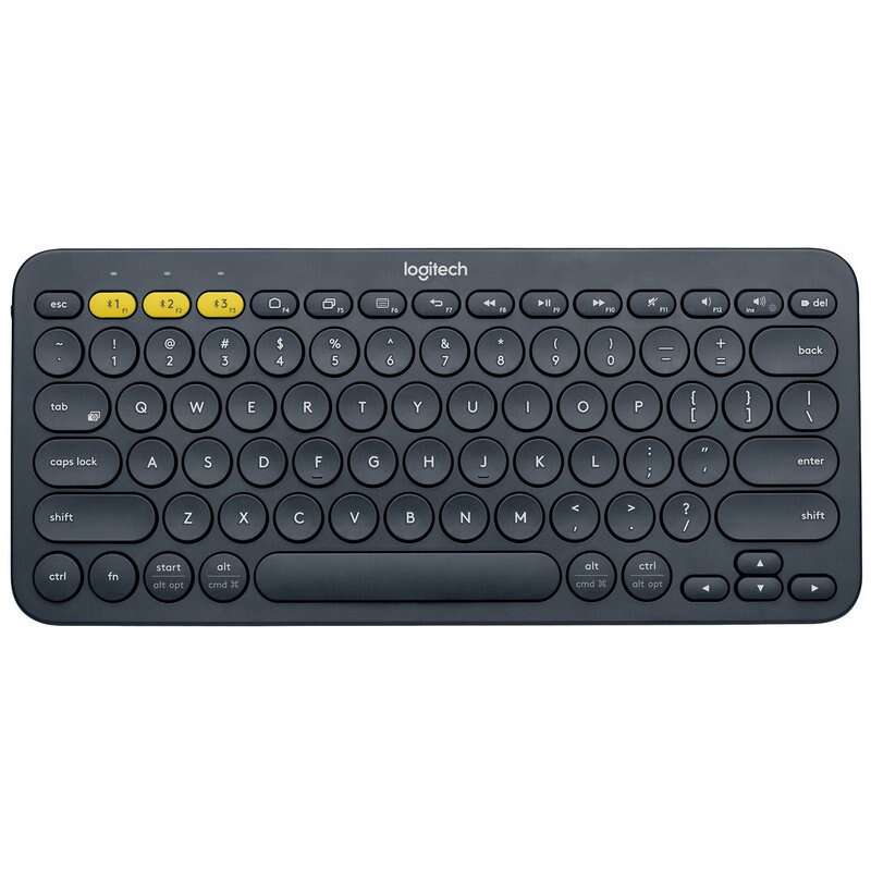 Logitech K380 Teclado Inalambrico Bluetooth - Hasta 3 Dispositivos Simultaneamente - Color Gris Oscuro 1 pieza(s)