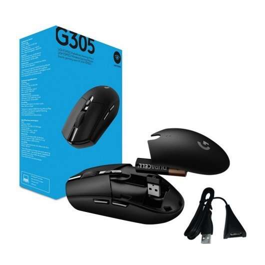 Logitech G - G305 ratón Juego mano derecha RF Wireless + Bluetooth Óptico 12000 DPI