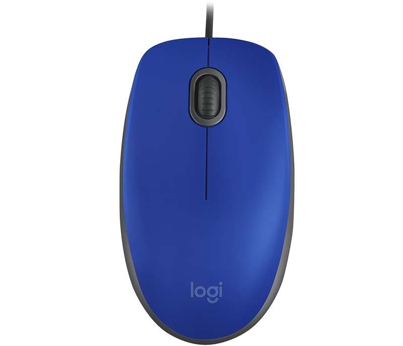 Logitech M110 Silent Raton USB 1000dpi - 3 Botones - Silencioso - Uso Ambidiestro - Cable de 1.80m - Color Azul 1 pieza(s)