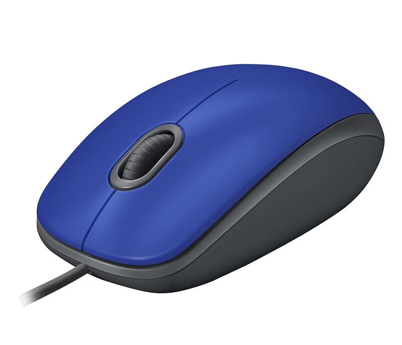 Logitech M110 Silent Raton USB 1000dpi - 3 Botones - Silencioso - Uso Ambidiestro - Cable de 1.80m - Color Azul 1 pieza(s)