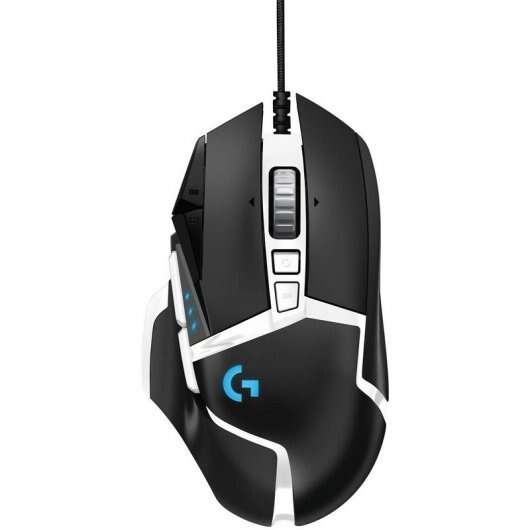 Logitech G502 Hero Special Edition Raton USB 16000dpi - 10 Botones Programables - Peso Ajustable - Iluminacion LED - Uso Diestro - Cable de 2.10m - Color Blanco/Negro 1 pieza(s)