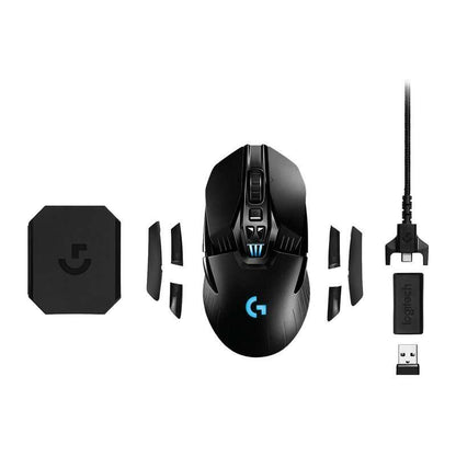 Logitech G903 Lightspeed Raton Inalambrico USB 16000dpi - 10 Botones Programables - Iluminacion RGB - Sensor Hero - Tecnologia Lightspeed - Peso Ajustable - Uso Ambidiestro - Color Negro 1 pieza(s)