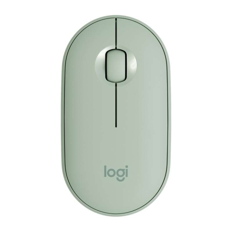 Logitech Pebble M350 Raton Inalambrico USB 1000dpi - 3 Botones - Uso Ambidiestro - Color Verde Eucalipto 1 pieza(s)