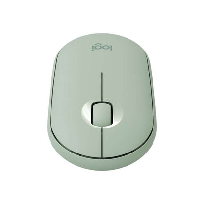 Logitech Pebble M350 Raton Inalambrico USB 1000dpi - 3 Botones - Uso Ambidiestro - Color Verde Eucalipto 1 pieza(s)