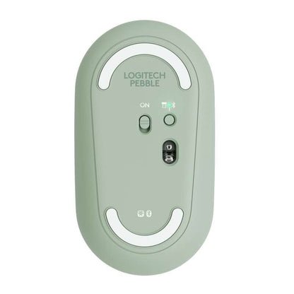 Logitech Pebble M350 Raton Inalambrico USB 1000dpi - 3 Botones - Uso Ambidiestro - Color Verde Eucalipto 1 pieza(s)